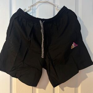 Adidas Black Athletic Shorts with Elastic Waistband